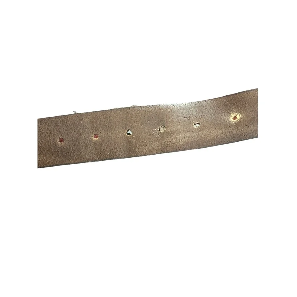 READ Men's Honest by Brighton Handcrafted Brown Animal Print Leather Belt Sz 42‎